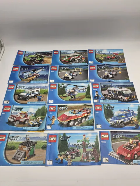 Lego City Instruction Assembly Manuals Only Lot Of 15 Police Fire Racing Vehicle