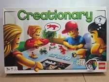 LEGO 3844 Creationary Board Game Complete Set Manual Dice Family Party Game 2010