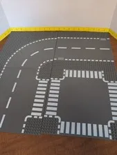 Lot of 4 Vintage LEGO Road Gray Baseplates  # 44343