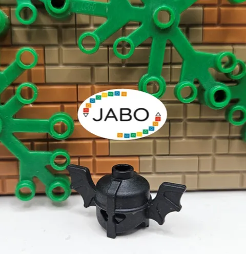 ( S12 / 10 / 22 ) LEGO 30105 Headgear Helmet Castle Bat Wings Black