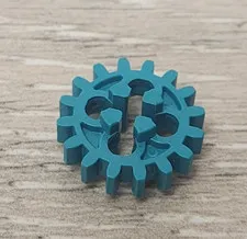 Lego 32172 Dark Turquoise Technic Gear 16 Tooth Axle Hole with Open Sides Piece