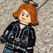 NWT LEGO - Super Heroes Black Widow AVENGERS Mini Figure Key Chain Keychain 