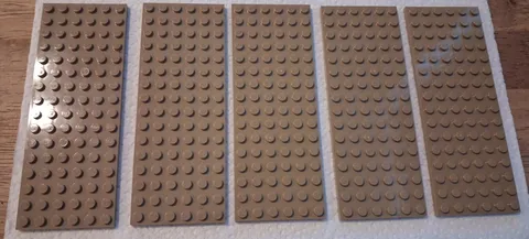 O-1 Lego Lot 5 Dark Tan Plate 6 x 16 3027 75192 8877 7594 10305