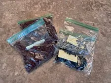 LEGO Huge Reddish Brown Black Gray Flat Tile Parts Lot (1400+ Pieces)