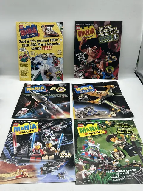 Lego Mania Magazine 1999 Complete SET All 6 Issues