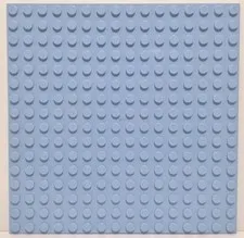 Lego Baseplate 16 x 16 Stud Size 5" x 5" Part #91405 Bright Light Blue