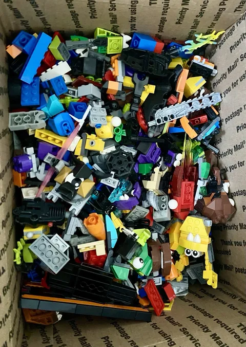 6 lbs Pound LEGO Building Pieces Parts Blocks Instruction Books Bulk Lot Random