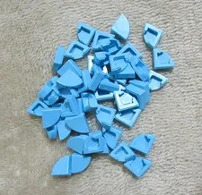 LEGO Tile, Round 1 x 1 Quarter Medium Azure no. 25269 (Qty 50) *NEW*