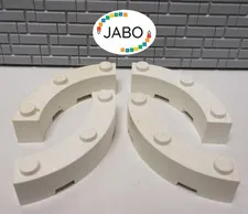 (F11/15/3) LEGO 4 x 72140 Quarter Brick Round Brick 4x4 White