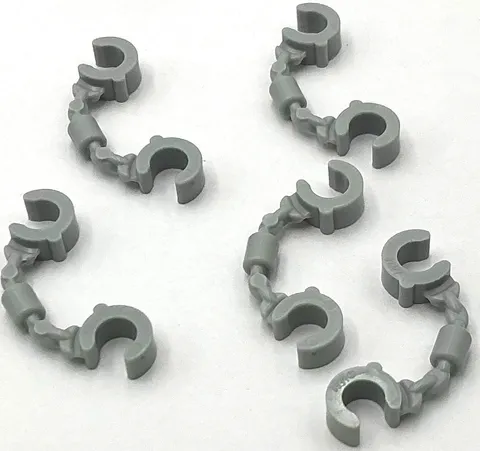 Lego 5 New Light Bluish Gray Minifigure Utensil Handcuffs Parts