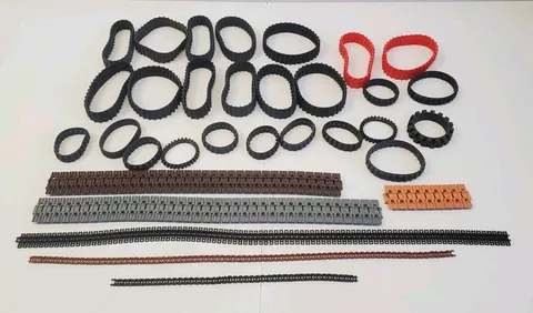 LEGO Vehicle Treads Lot Technic Tread Links Rubber Plastic Tire Part Replacement