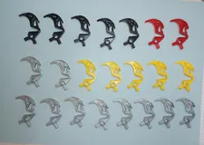 22 Bionicle Lego Pincer Weapon 57565 Barraki Mantax Gray Black Yellow Red 22 pcs