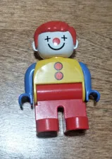 Lego Duplo Vintage Male Clown with 2 Red Buttons from 2651/2430/1672