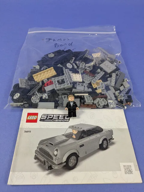 LEGO SPEED CHAMPIONS 007 Aston Martin DB5 76911 Complete Set Pre-Owned