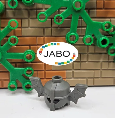 ( S12 / 10 / 23 ) LEGO 30105 Headgear Helmet Castle Bat Wings Gray