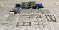 Hugh Vintage Lot of LEGO Train Tracks, Train Battery, Box Car, Misc. Train Parts