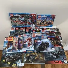 LEGO DC Super Heroes Comics Marvel Batman Spiderman etc. Manuals Only Lot of 26
