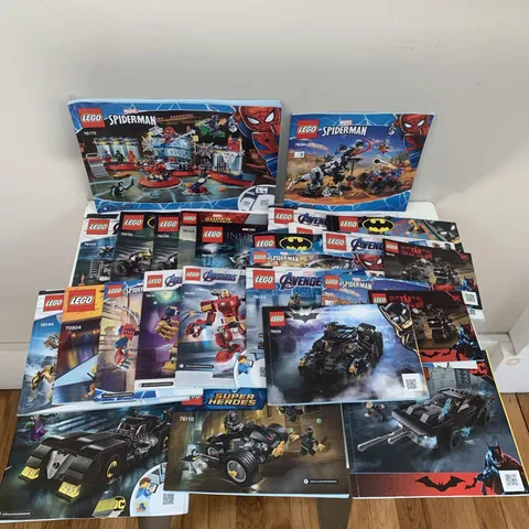 LEGO DC Super Heroes Comics Marvel Batman Spiderman etc. Manuals Only Lot of 26