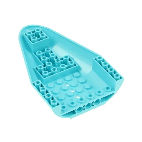 1x LEGO Airplane Fuselage Bottom 8x12 Light Azure Blue Curved Cockpit 6310377