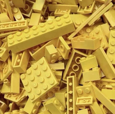 YELLOW Lego Lot By Color  1/2 LB Pound 200 Pieces Sorted Bulk Buy More And Save!