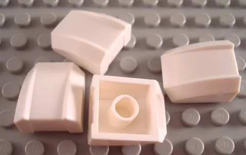 LEGO Lot of 4 White 2x2 Curved Car Truck Vehicle Engine Brick Parts