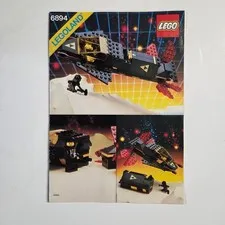 LEGO 6894 Blacktron Invader Instruction Manual Vintage 1987 Space Guide