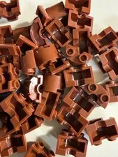 LEGO- NEW-#68013-REDDISH BROWN-CYLINDER HALF- 1 X 2 X 1- 10 PIECES