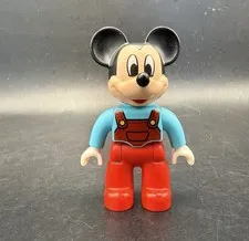 Lego Duplo Mickey Mouse Figure From Mickey's Workshop 10829 Set Wearing Overalls