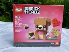 LEGO 40379 BrickHeadz Valentine's Bear 150 Pieces Sealed Box Edge Wear Retired