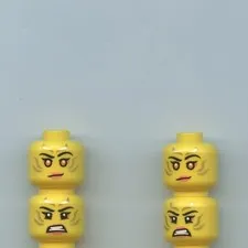 NINJAGO LEGO x 4 Sora Yellow Minifigure, Head Dual Sided Female Gold Stripes