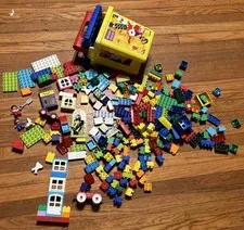 Huge Lot Of Vintage Mega Bloks And Lego Duplo Blocks And Some Accessories 
