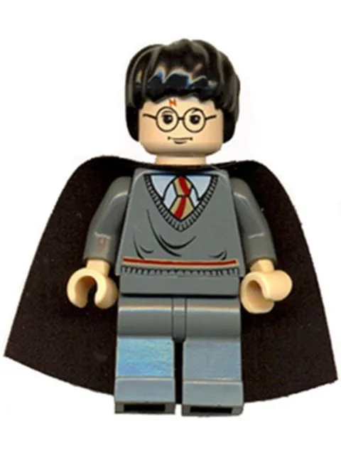 Lego 4753 hp056a HARRY POTTER Minifigure Dark Bluish Gray Black Cloth Cape D826