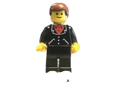 LEGO Classic Town Male Boy Black Suit Red Shirt