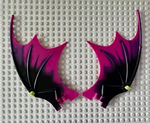 LEGO Dragon Wing 19x11 w Bar Hole Marbled Magenta 51342pb12 Sets 71469 / 71457