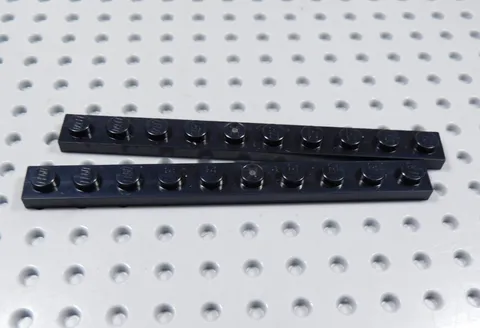 LEGO Lot of 2 Black 1x10 Plates BH