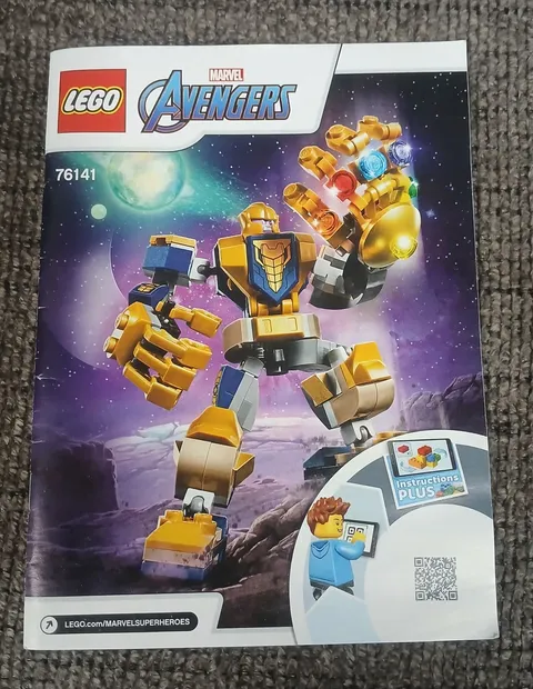 Lego Marvel Avengers Manual ONLY Thanos Mech Infinity War 76141 Infinity Robot