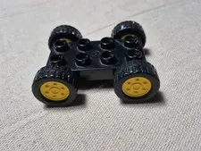 Lego Duplo Car Base 2X4 yellow wheels