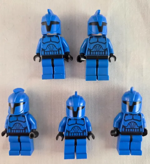 Lego Star Wars Minifigure Lot Minfigs Senate Commandos x5 Clone Wars