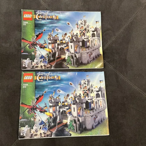 LEGO 7094 KINGS CASTLE SIEGE BOOK 1 And 2 INSTRUCTIONS MANUALS RETIRED
