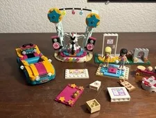 Lego Friends Incomplete Lot, Andrea’s Car And Stage, Minidolls, And Other Parts
