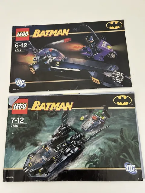 LEGO ORIGINAL BATMAN 2006 Instruction Manuals For Sets 7779 And 7780