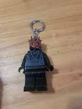LEGO Darth Maul Minifigure Keychain 3in Plastic/Metal with Key Ring