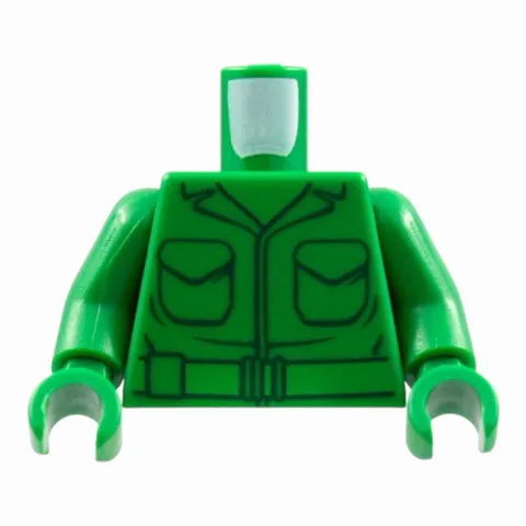 LEGO Minifigure Torso Army Jacket with Pockets and Belt
