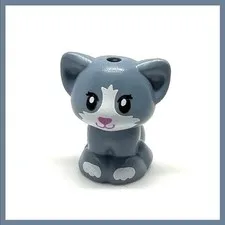 Lego Kitten Cat Animals Blue Gray Minifigure