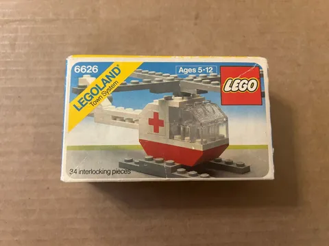 Vintage LEGO 6626 Town Rescue Helicopter-Brand New In Factory Sealed Box