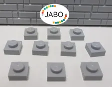 (J7/1/8) LEGO 10x3024 Plate Flat 1x1 New Light Gray