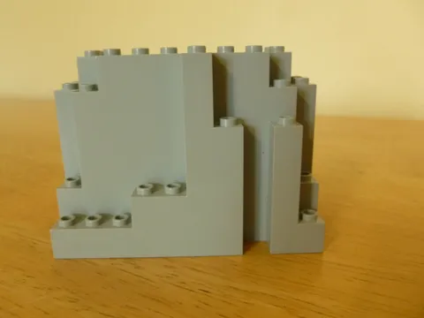 LEGO part 6082 Light GRAY Rock Castle Wall Panel Rectangular 4x10x6
