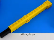 LEGO Yellow Crane Arm Outside, Peg Holes, Black Liftarm 1x15 Beam Harbour 57779