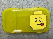 2011 Lego Minifigure Yellow Plastic Storage Case - Nice Condition! Fast Ship!