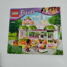 Lego Friends Heartlake Juice Bar 41035 Instructions Manual Only